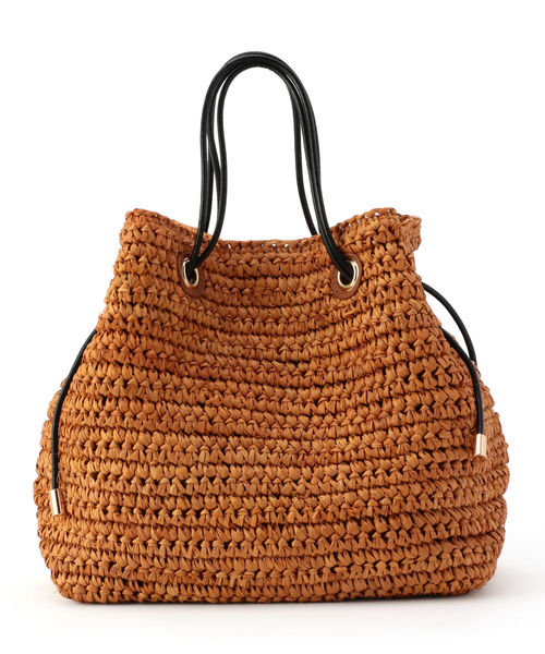 SHIPS（シップス）の「2WAYラフィアバッグ（かごバッグ・レディース・キャメル/オリーブ・ONE SIZE）」の5枚目の写真