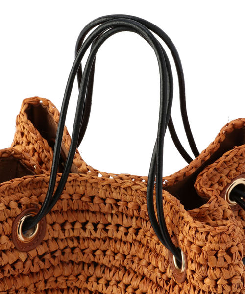 SHIPS（シップス）の「2WAYラフィアバッグ（かごバッグ・レディース・キャメル/オリーブ・ONE SIZE）」の7枚目の写真