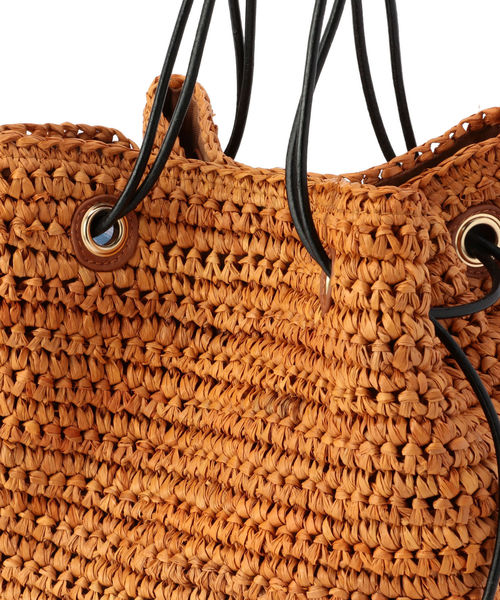 SHIPS（シップス）の「2WAYラフィアバッグ（かごバッグ・レディース・キャメル/オリーブ・ONE SIZE）」の8枚目の写真