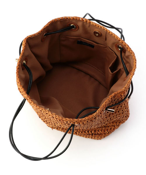 SHIPS（シップス）の「2WAYラフィアバッグ（かごバッグ・レディース・キャメル/オリーブ・ONE SIZE）」の9枚目の写真