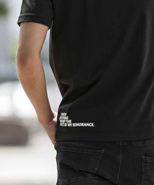 A.S.M（エーエスエム）の「メッセージプリントクルーネックTシャツ（Tシャツ/カットソー・メンズ・ホワイト/ブラック/グレー・48/50/52）」の7枚目の写真