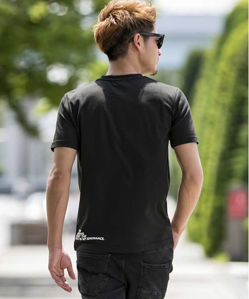 A.S.M（エーエスエム）の「メッセージプリントクルーネックTシャツ（Tシャツ/カットソー・メンズ・ホワイト/ブラック/グレー・48/50/52）」の8枚目の写真