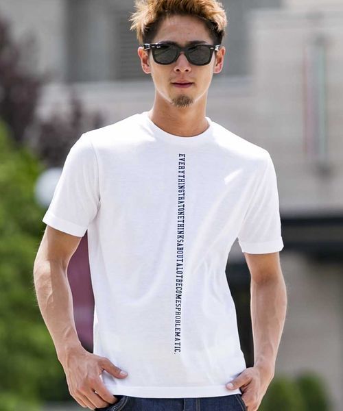 A.S.M（エーエスエム）の「メッセージプリントクルーネックTシャツ（Tシャツ/カットソー・メンズ・ホワイト/ブラック/グレー・48/50/52）」の10枚目の写真