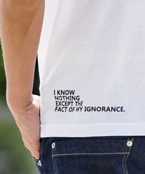 A.S.M（エーエスエム）の「メッセージプリントクルーネックTシャツ（Tシャツ/カットソー・メンズ・ホワイト/ブラック/グレー・48/50/52）」の12枚目の写真