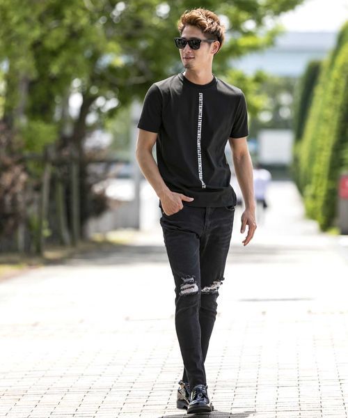 A.S.M（エーエスエム）の「メッセージプリントクルーネックTシャツ（Tシャツ/カットソー・メンズ・ホワイト/ブラック/グレー・48/50/52）」の19枚目の写真