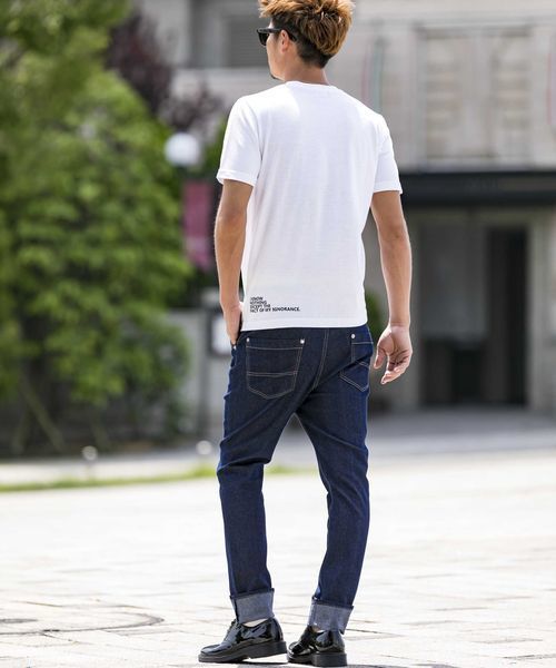 A.S.M（エーエスエム）の「メッセージプリントクルーネックTシャツ（Tシャツ/カットソー・メンズ・ホワイト/ブラック/グレー・48/50/52）」の21枚目の写真