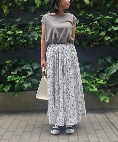 AMERICAN HOLIC（アメリカンホリック）の「・シフォンギャザーカラースカート◯◆（スカート・レディース・パープル/ネイビー/サックスブルー/モカ/その他9/イエロー/グリーン/その他14・FREE）」の21枚目の写真