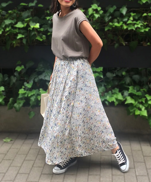 AMERICAN HOLIC（アメリカンホリック）の「・シフォンギャザーカラースカート◯◆（スカート・レディース・パープル/ネイビー/サックスブルー/モカ/その他9/イエロー/グリーン/その他14・FREE）」の22枚目の写真