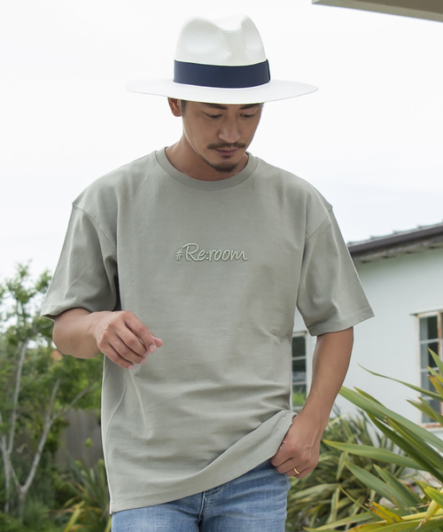 #Re:room（リルーム）の「3DロゴビッグTシャツ（Tシャツ/カットソー・メンズ・オフホワイト/ライトカーキ/ピンク/ベージュ・SMALL/MEDIUM）」の3枚目の写真