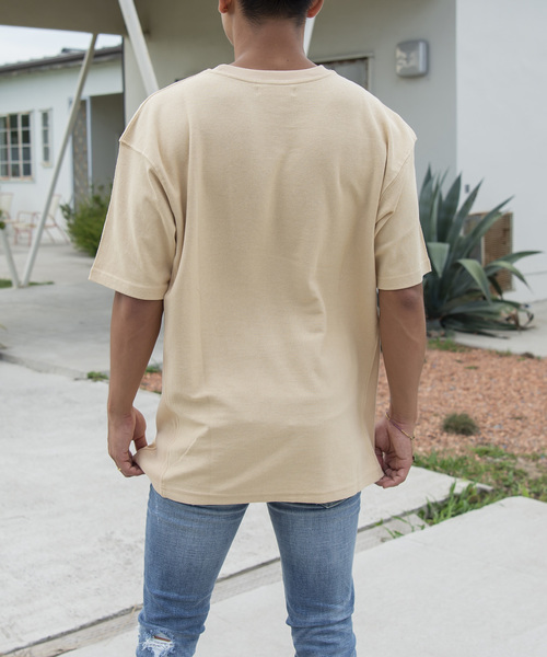 #Re:room（リルーム）の「3DロゴビッグTシャツ（Tシャツ/カットソー・メンズ・オフホワイト/ライトカーキ/ピンク/ベージュ・SMALL/MEDIUM）」の16枚目の写真