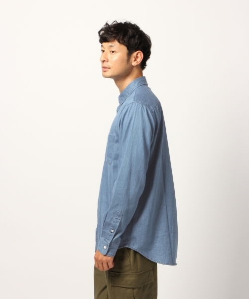 GLOBAL WORK（グローバルワーク）の「デニムシャツ長袖/797744（シャツ/ブラウス・メンズ・ブルー系その他6/ブルー系その他4/ネイビー・SMALL/LARGE/MEDIUM/X-LARGE）」の7枚目の写真