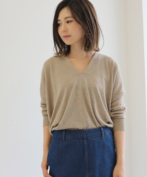 アメリカンホリック【M】新品 両Vネック 抜け衿 ニット プルオーバー AMERICAN HOLIC（アメリカンホリック）の「・両Vネック抜け衿