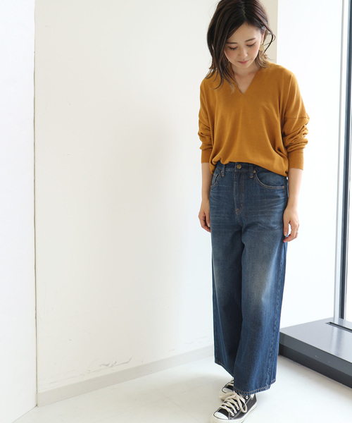 アメリカンホリック【M】新品 両Vネック 抜け衿 ニット プルオーバー AMERICAN HOLIC（アメリカンホリック）の「・両Vネック抜け衿