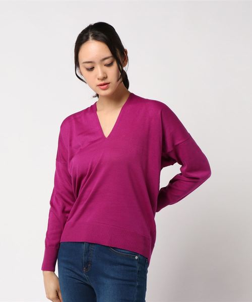 アメリカンホリック【M】新品 両Vネック 抜け衿 ニット プルオーバー AMERICAN HOLIC（アメリカンホリック）の「・両Vネック抜け衿