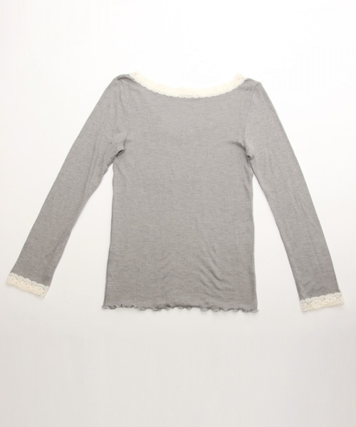 bijorie(ビジュリィ)の「マイクロモダールリブ/ロングスリーブトップ(Tシャツ/カットソー・レディース・ホワイト/ブラック/グレー/ブルーグリーン・M/L)」の12枚目の写真