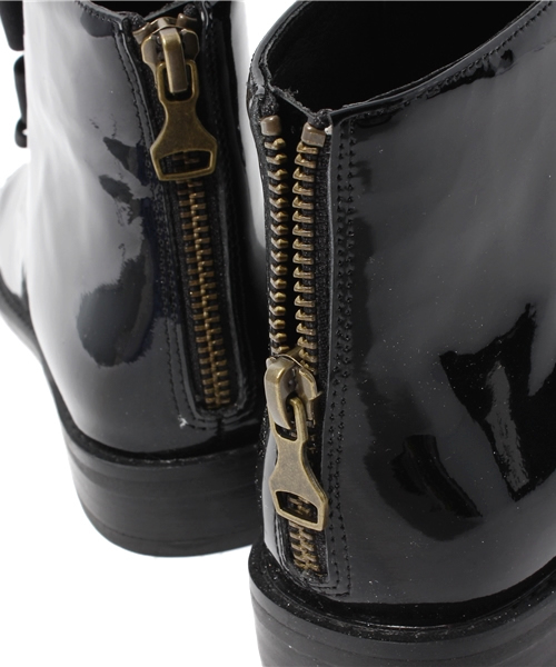 bpr BEAMS Women's（ビーピーアール　ビームス）の「△F-TROUPE / エナメル bowブーツ（ブーツ・レディース・ブラック・36/37/38/39）」の8枚目の写真