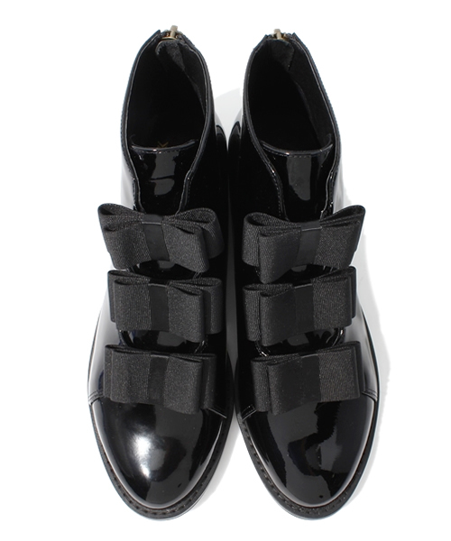 bpr BEAMS Women's（ビーピーアール　ビームス）の「△F-TROUPE / エナメル bowブーツ（ブーツ・レディース・ブラック・36/37/38/39）」の10枚目の写真