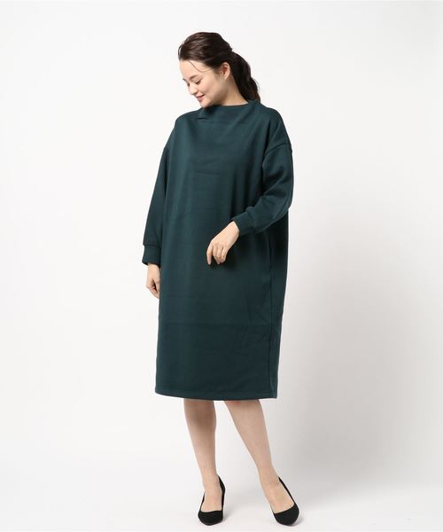 AMERICAN HOLIC(アメリカンホリック)の「・ボトル裏毛裏起毛ワンピース(ワンピース・レディース・ブラック/キャメル/ダークグリーン/チャコールグレー/モカ・M/L)」の4枚目の写真