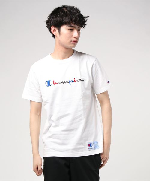 Champion(チャンピオン)の「Champion/チャンピオン カラーロゴ刺繍 Tシャツ(Tシャツ/カットソー・メンズ・ホワイト/ネイビー/ブラック/グレー・L/XL/M)」の12枚目の写真