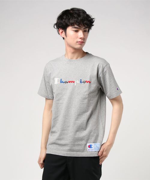 Champion(チャンピオン)の「Champion/チャンピオン カラーロゴ刺繍 Tシャツ(Tシャツ/カットソー・メンズ・ホワイト/ネイビー/ブラック/グレー・L/XL/M)」の16枚目の写真