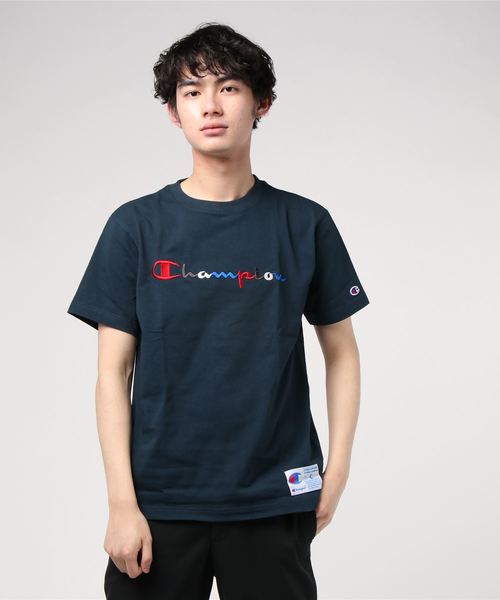 Champion(チャンピオン)の「Champion/チャンピオン カラーロゴ刺繍 Tシャツ(Tシャツ/カットソー・メンズ・ホワイト/ネイビー/ブラック/グレー・L/XL/M)」の17枚目の写真