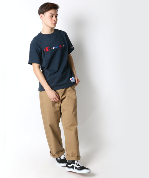 Champion(チャンピオン)の「Champion/チャンピオン カラーロゴ刺繍 Tシャツ(Tシャツ/カットソー・メンズ・ホワイト/ネイビー/ブラック/グレー・L/XL/M)」の11枚目の写真