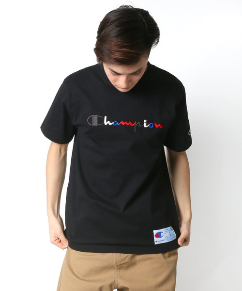 Champion(チャンピオン)の「Champion/チャンピオン カラーロゴ刺繍 Tシャツ(Tシャツ/カットソー・メンズ・ホワイト/ネイビー/ブラック/グレー・L/XL/M)」の19枚目の写真