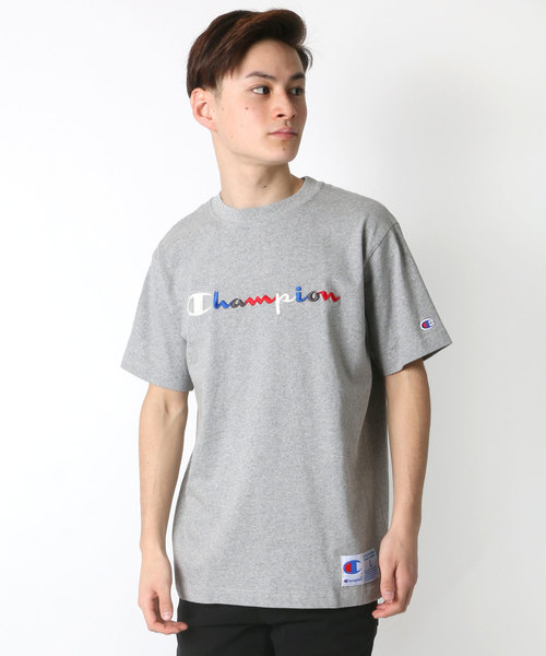 Champion(チャンピオン)の「Champion/チャンピオン カラーロゴ刺繍 Tシャツ(Tシャツ/カットソー・メンズ・ホワイト/ネイビー/ブラック/グレー・L/XL/M)」の20枚目の写真