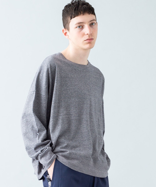 Magine(マージン)の「【magine】MARBLE VINTAGE PILE BIG P/O L/S(Tシャツ/カットソー・メンズ・ブラック/グレー/ホワイト/ネイビー・46/44/48)」の3枚目の写真