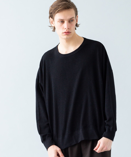 Magine(マージン)の「【magine】MARBLE VINTAGE PILE BIG P/O L/S(Tシャツ/カットソー・メンズ・ブラック/グレー/ホワイト/ネイビー・46/44/48)」の1枚目の写真