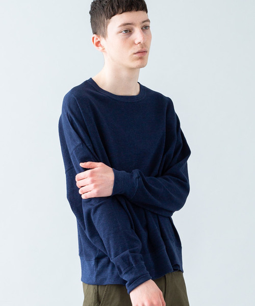 Magine(マージン)の「【magine】MARBLE VINTAGE PILE BIG P/O L/S(Tシャツ/カットソー・メンズ・ブラック/グレー/ホワイト/ネイビー・46/44/48)」の11枚目の写真