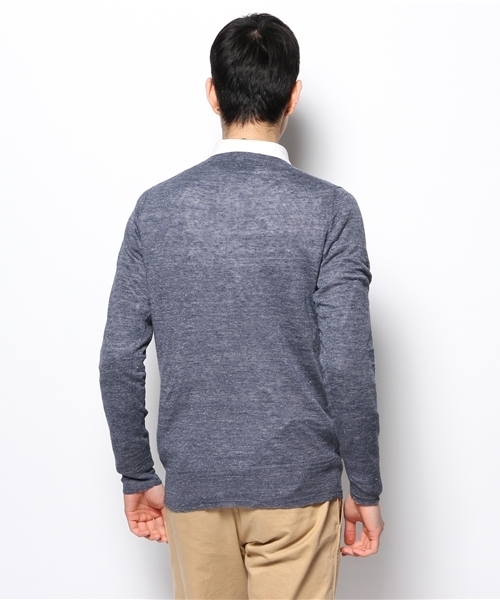 goa（ゴア）の「リネンクルーネックプルオーバー（ニット/セーター・メンズ・キナリ/モカ/ベージュ/インディゴブルー・FREE）」の7枚目の写真