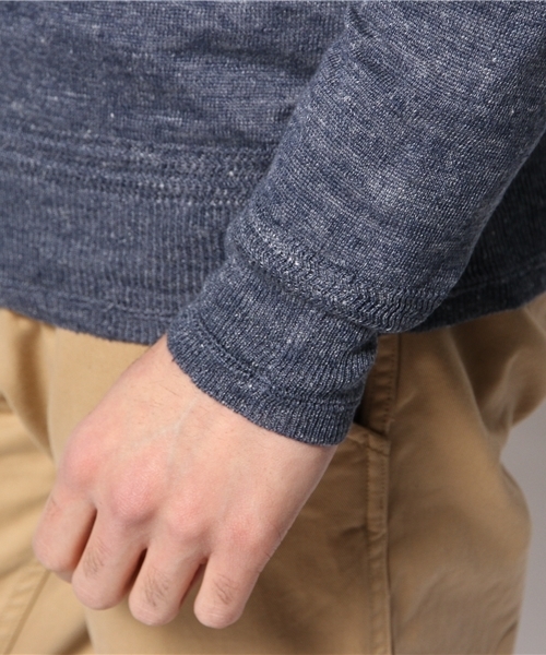 goa（ゴア）の「リネンクルーネックプルオーバー（ニット/セーター・メンズ・キナリ/モカ/ベージュ/インディゴブルー・FREE）」の9枚目の写真