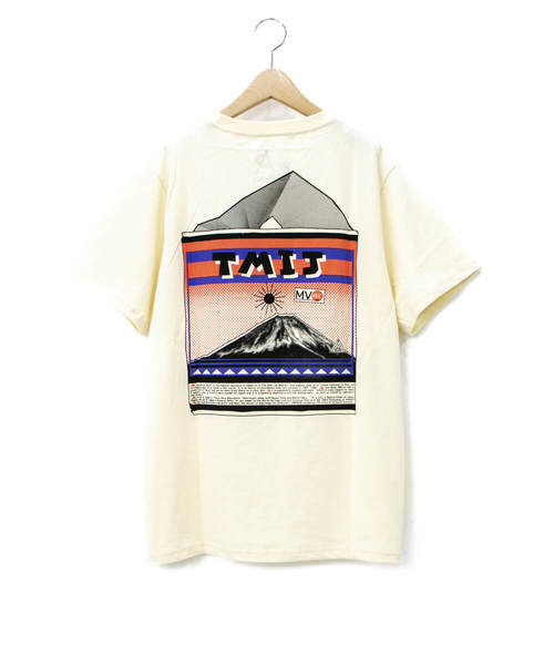 go slow caravan(ゴースローキャラバン)の「USA/Cテンジク BACKプリントムネシシュウ SS TEE RECORD(Tシャツ/カットソー・メンズ・グリーン/ナチュラル・MEDIUM/LARGE/X-LARGE)」の1枚目の写真