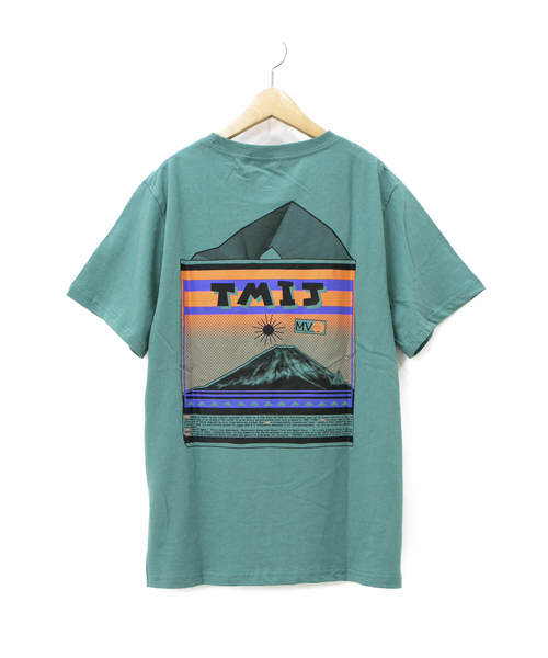 go slow caravan(ゴースローキャラバン)の「USA/Cテンジク BACKプリントムネシシュウ SS TEE RECORD(Tシャツ/カットソー・メンズ・グリーン/ナチュラル・MEDIUM/LARGE/X-LARGE)」の2枚目の写真
