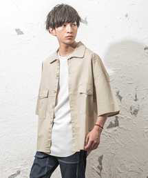 MinoriTY | 【2019春夏新作】ポケット付きビッグシャツ ビッグシルエット(シャツ/ブラウス)