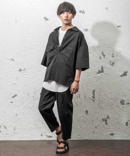 MinoriTY（マイノリティ）の「ポケット付きビッグシャツ ビッグシルエット（シャツ/ブラウス・メンズ・ベージュ/カーキ/ブラック・M/L）」の10枚目の写真