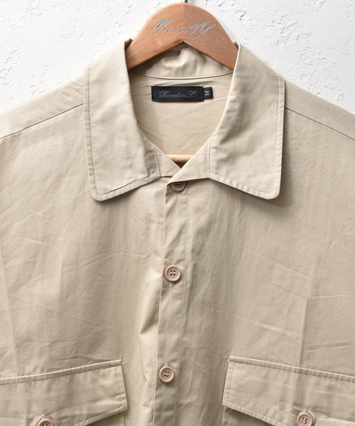 MinoriTY（マイノリティ）の「ポケット付きビッグシャツ ビッグシルエット（シャツ/ブラウス・メンズ・ベージュ/カーキ/ブラック・M/L）」の11枚目の写真