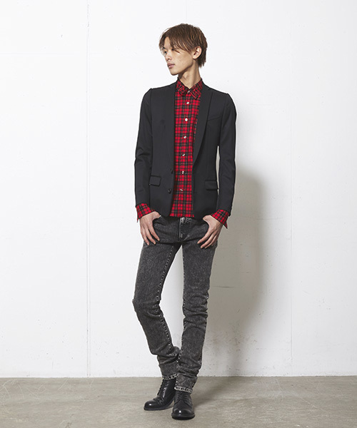 ato（アトウ）の「ato  2BSプレミアムギャバジャケット（テーラードジャケット・メンズ・ブラック・42/44/46）」の10枚目の写真