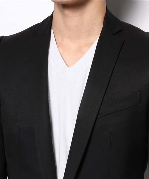 ato（アトウ）の「ato  2BSプレミアムギャバジャケット（テーラードジャケット・メンズ・ブラック・42/44/46）」の5枚目の写真