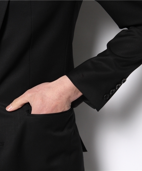 ato（アトウ）の「ato  2BSプレミアムギャバジャケット（テーラードジャケット・メンズ・ブラック・42/44/46）」の4枚目の写真