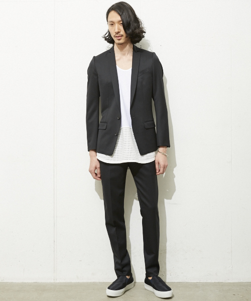ato（アトウ）の「ato  2BSプレミアムギャバジャケット（テーラードジャケット・メンズ・ブラック・42/44/46）」の11枚目の写真