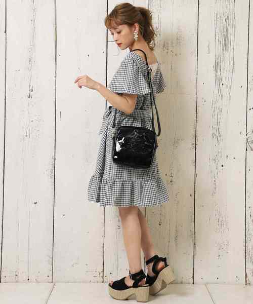 one after another NICE CLAUP（ワンアフターアナザーナイスクラップ）の「スクエアショルダーバッグ（ショルダーバッグ・レディース・ブラック/モカ/ブラウン系その他・FREE）」の10枚目の写真