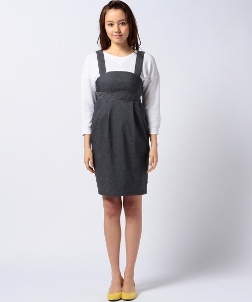 Another Edition（アナザーエディション）の「AE hello JUMPER SK ◆（スカート・レディース・ベージュ/ネイビー・フリー）」の4枚目の写真