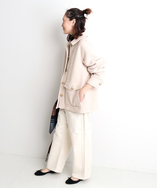 SLOBE IENA（スローブイエナ）の「ウールCPOブルゾン◆（ブルゾン・レディース・ベージュ/イエロー・FREE）」の5枚目の写真