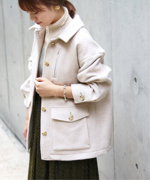 SLOBE IENA（スローブイエナ）の「ウールCPOブルゾン◆（ブルゾン・レディース・ベージュ/イエロー・FREE）」の12枚目の写真