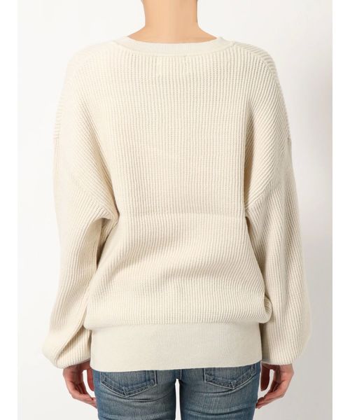 Ungrid(アングリッド)の「スリットネックワッフルニット(ニット/セーター・レディース・ブラック/ブラウン/アイボリー・FREE)」の5枚目の写真