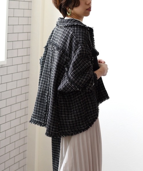 Eimee Law エイミーロウ【38】レディース　アウター　フリルデザイン Eimee Law - 新品 エイミーロウ ギャザーネックフリルブルゾン