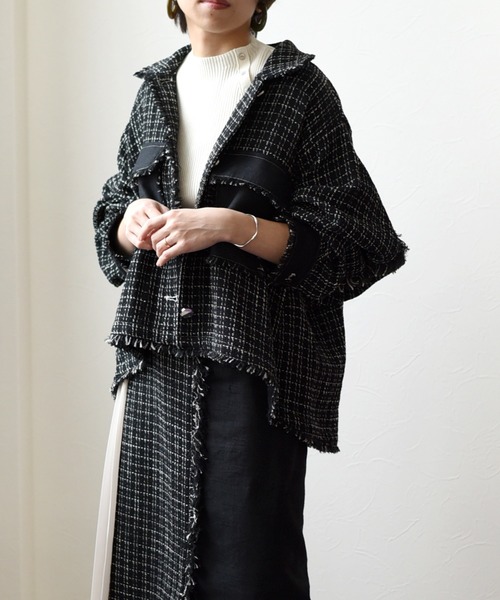 Eimee Law（エイミーロウ）の「MIXツイードチェックフリンジJK（その他