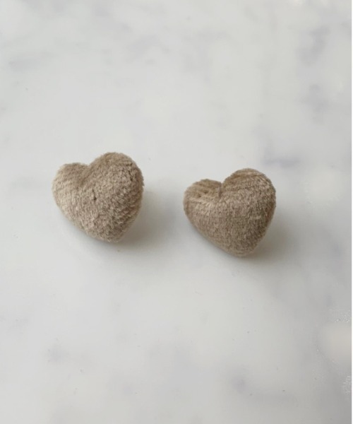 Dictionary ディクショナリー の Dictionary ディクショナリー ベロア風 ハート シンプル ピアス ピアス 両耳用 Wear